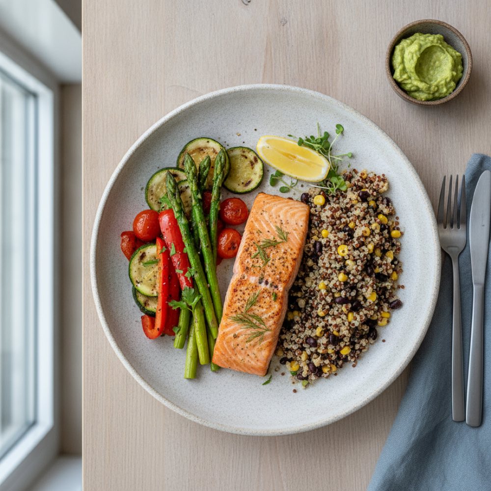Balanced healthy plate